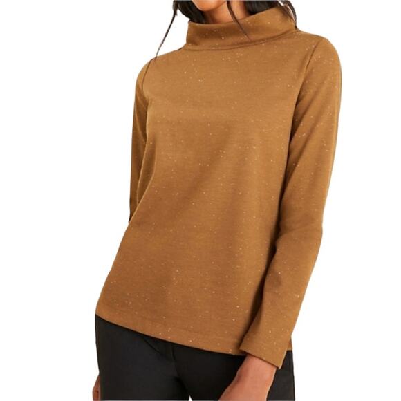 Ann Taylor Funnel Neck Ponte Knit Top Shirt Extra Small XS NWT - Picture 2 of 14
